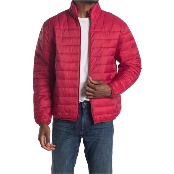 HAWKE & CO. Ultra Light Polyester Packable Outerwear Jacket Chilli Pepper Medium